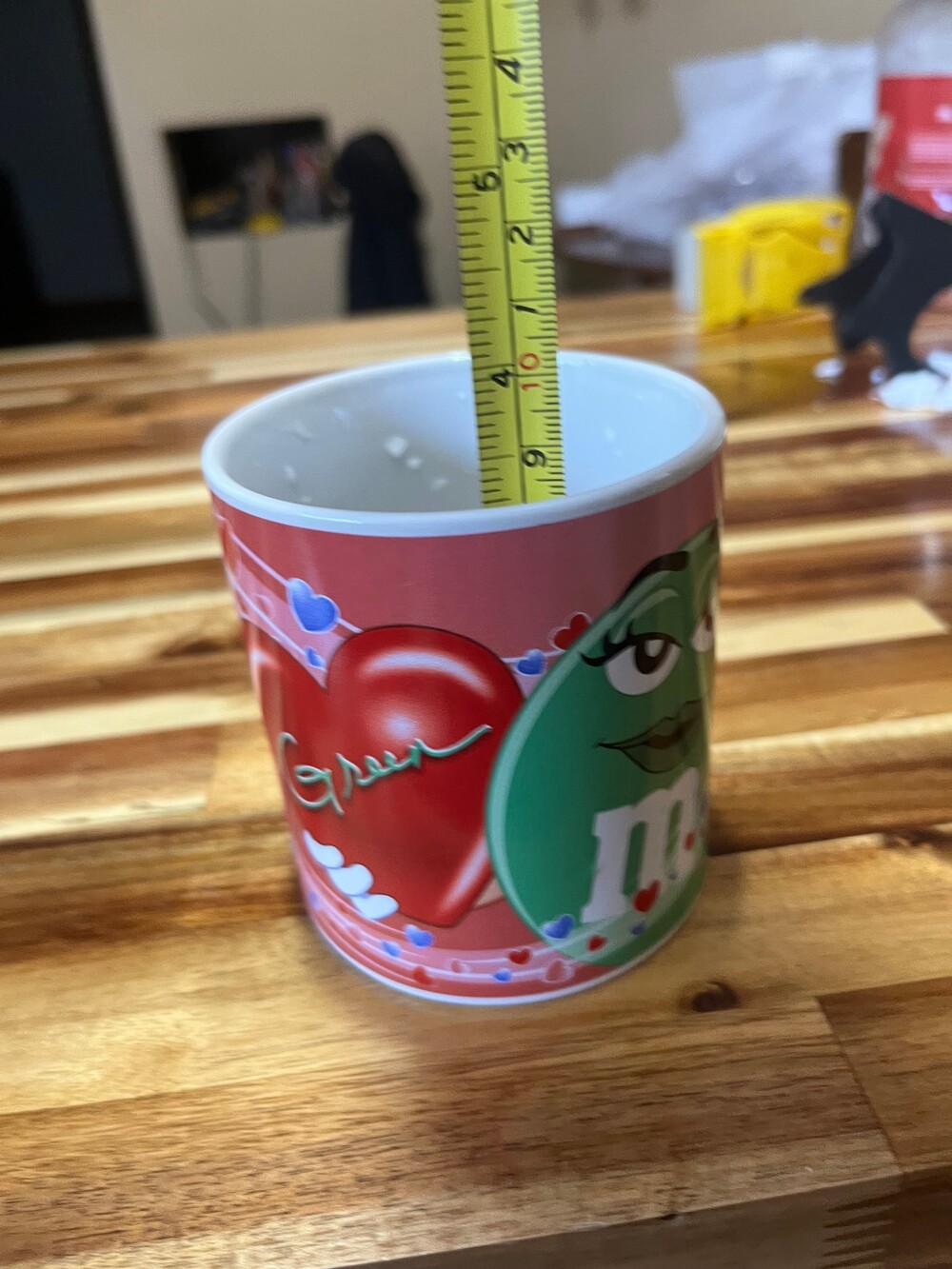 Galerie M&M Mug 4.5 Inch Red Green Ceramic Love Hearts